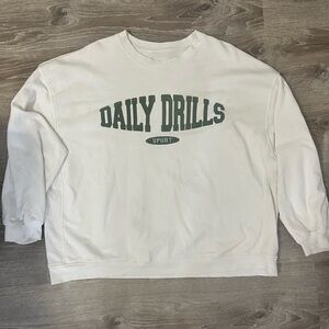 Daily Drills White Crewneck